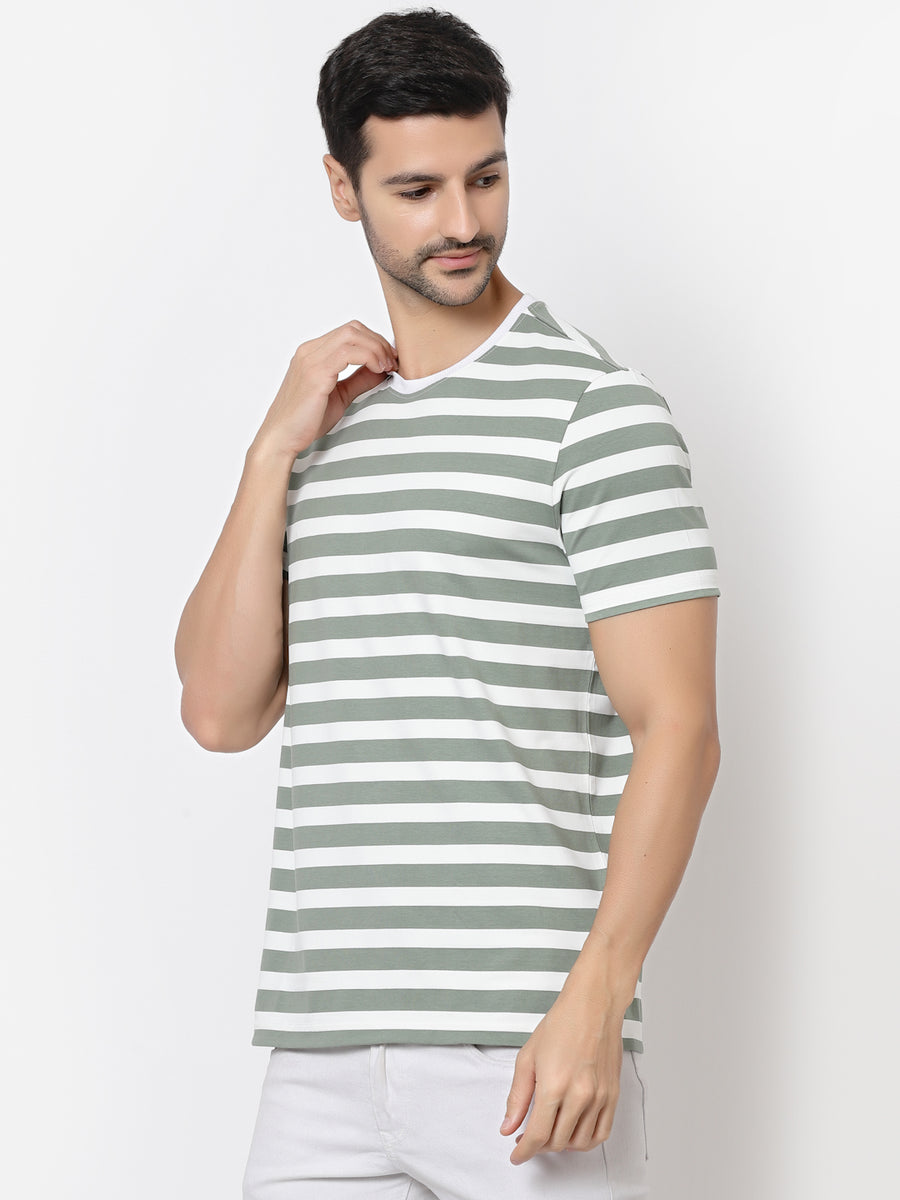 Pastel Green Stripes Tshirt