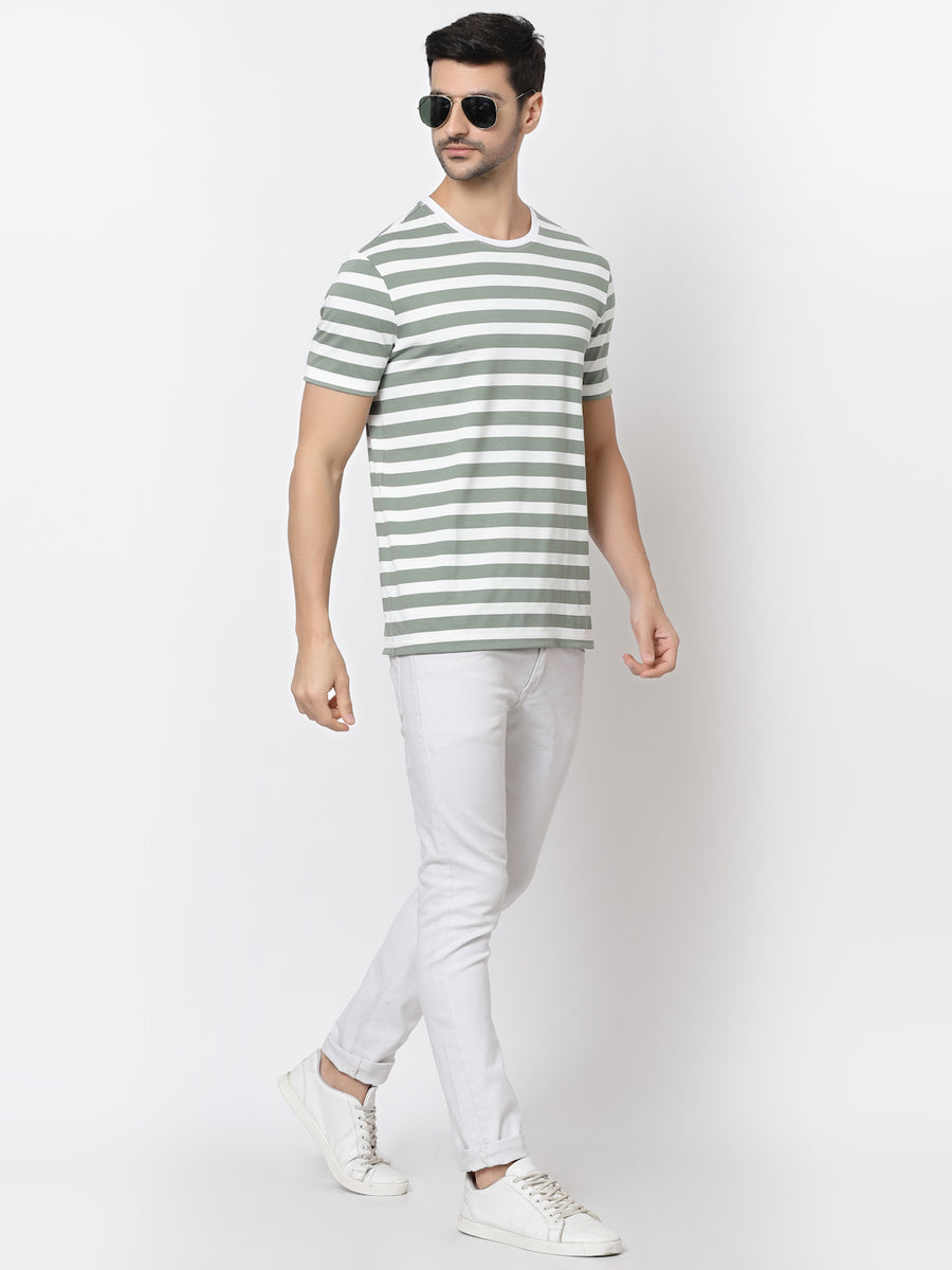 Pastel Green Stripes Tshirt