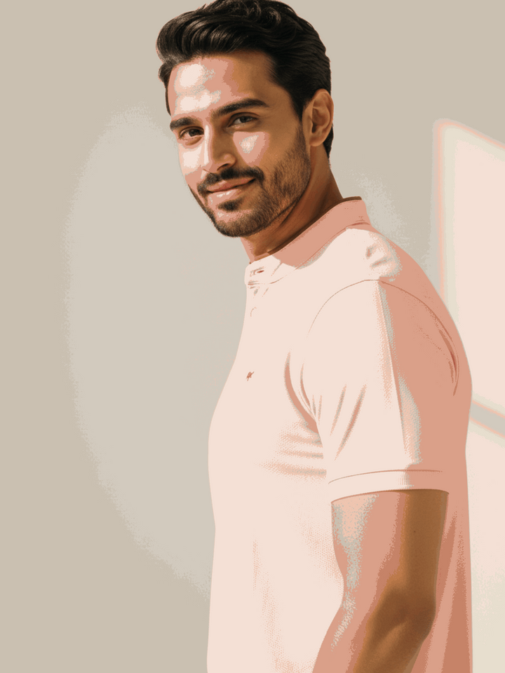 Mandarin Collar Polo Shirt