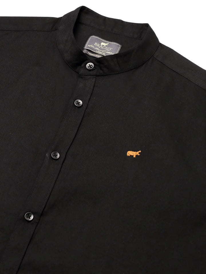 Easy Care Mandarin Casual Shirt - Braclo