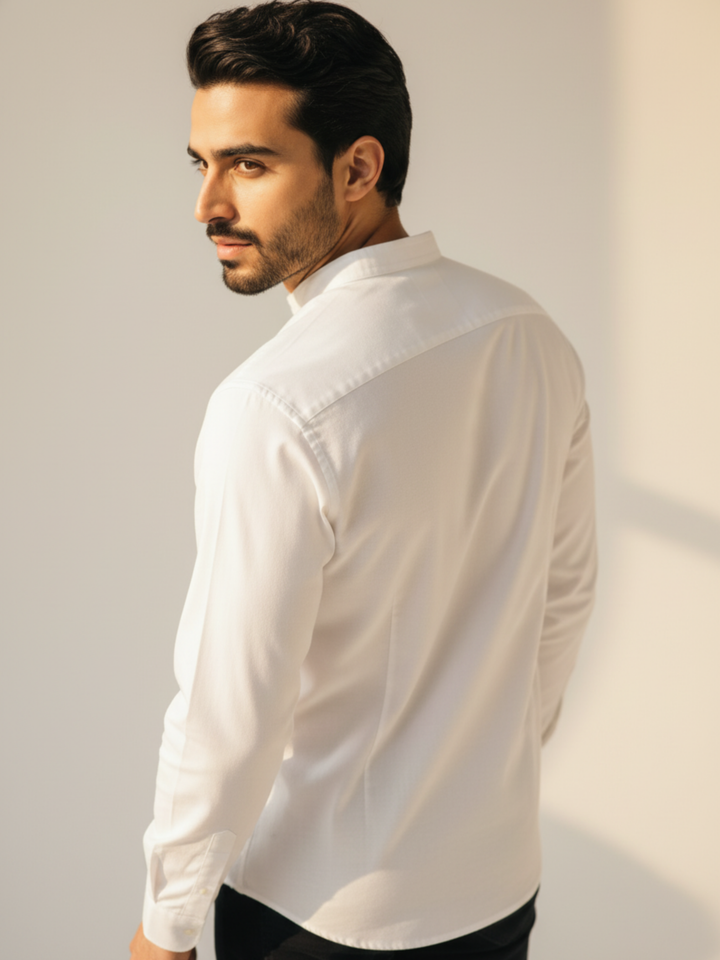 Easy Care Mandarin Casual Shirt - Braclo