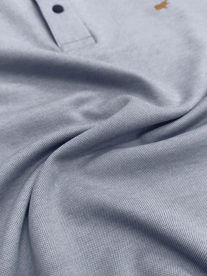 Textured Polo Argent Blue Shirt