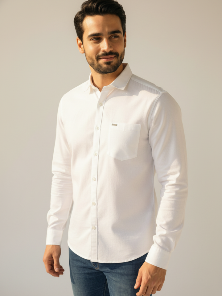 Slim Fit Twill Shirt - Braclo