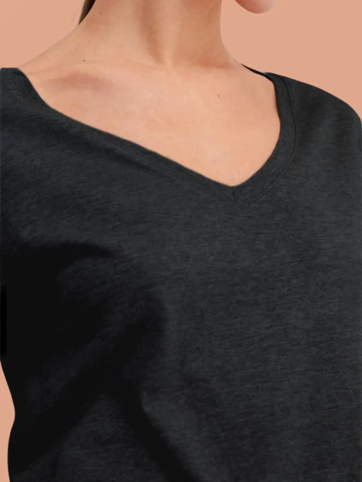 V Neck Tshirt - Dark Grey Braclo
