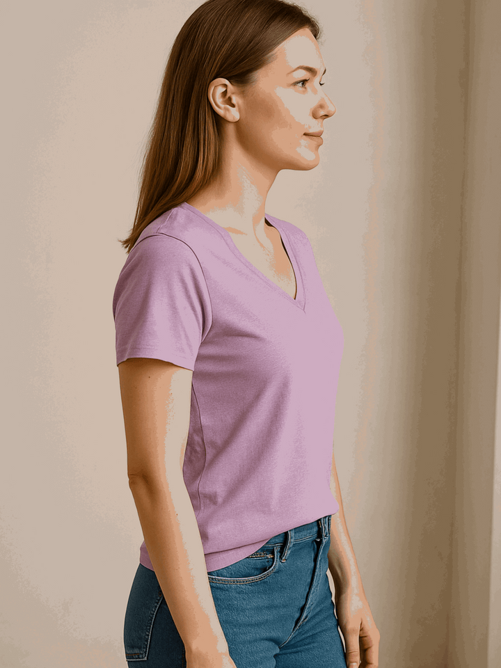 V-Neck T-shirt - Lavender