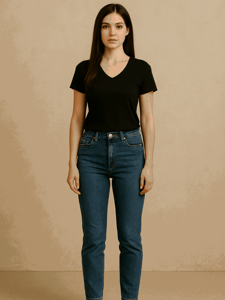 V-Neck Tshirt - Black