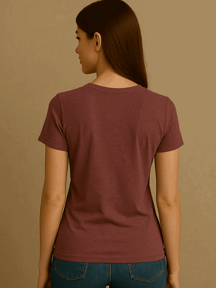 V Neck Tshirt - Mauve