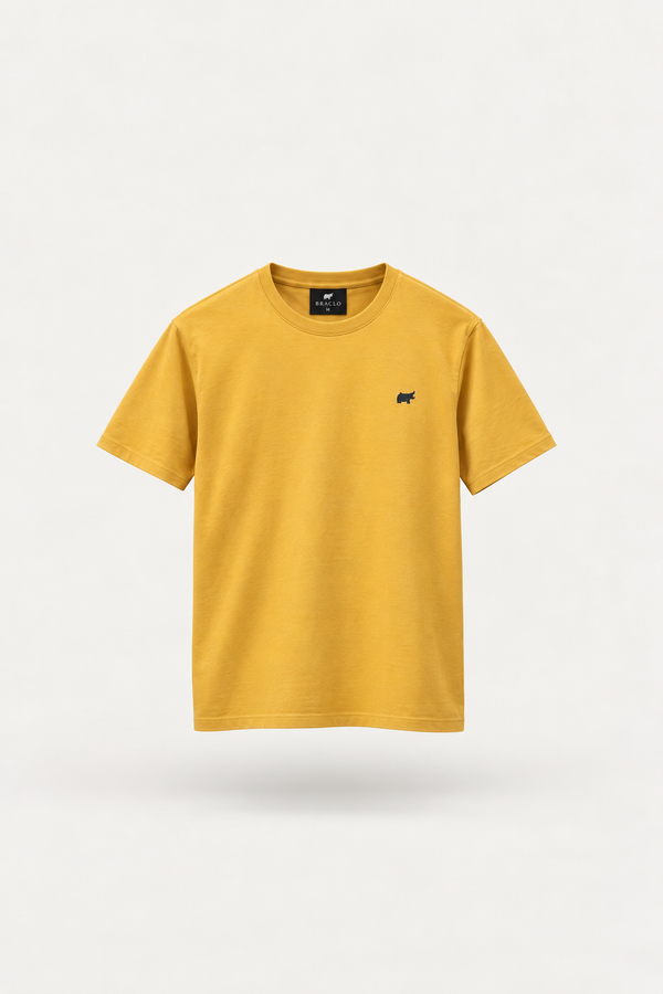 Mustard Round Neck Tshirt