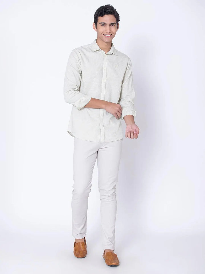 Moss Green Semi Formal Check Shirt - Braclo