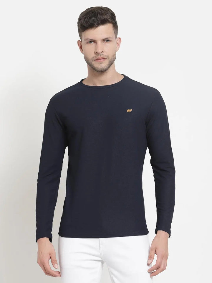 Basic Round Neck Full Sleeves T shirt - Braclo