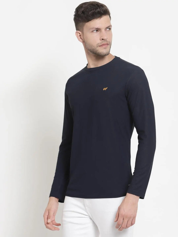 Basic Round Neck Full Sleeves T shirt - Braclo