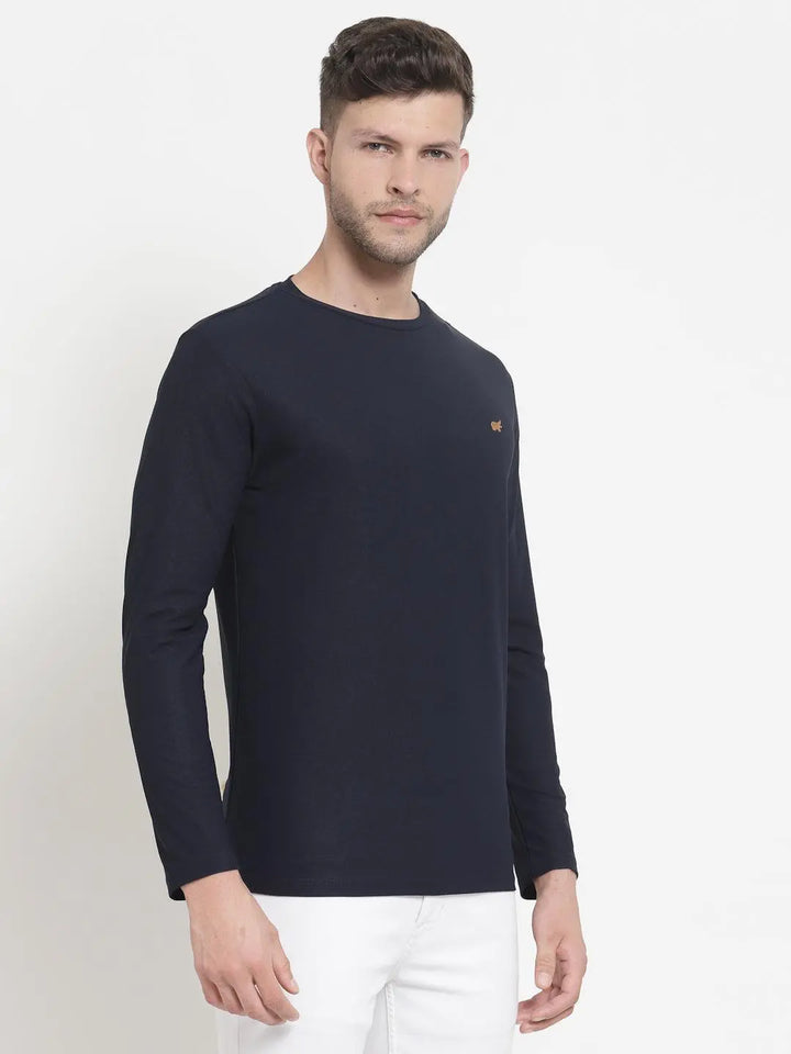 Basic Round Neck Full Sleeves T shirt - Braclo